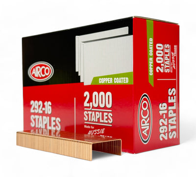 Box of 292 16mm staples containing 2000 units, designed for secure fastening in high-volume industrial and office stapling jobs