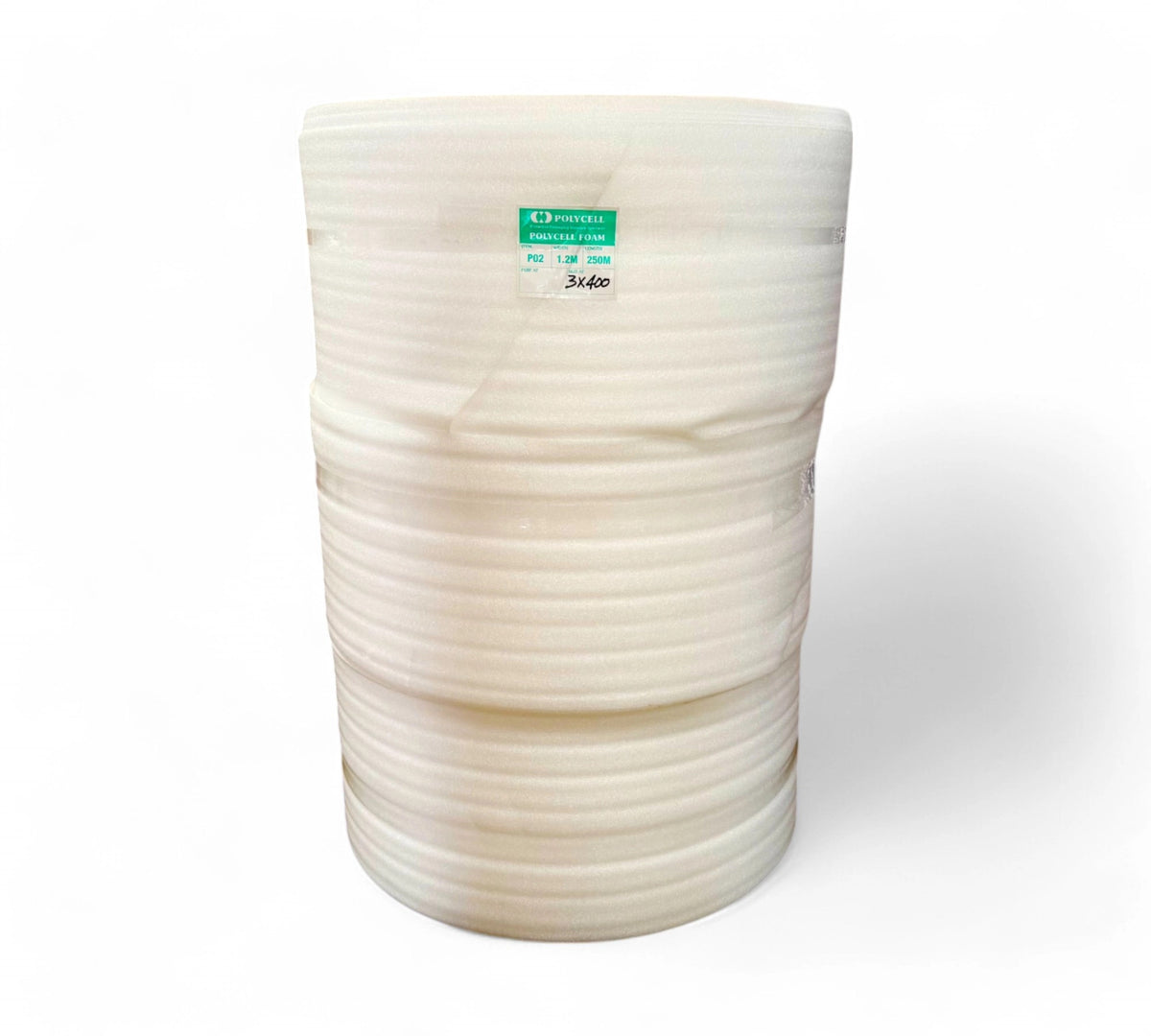 PE Foam 1.2m x 2mm x 250m Slit 3 x 400mm