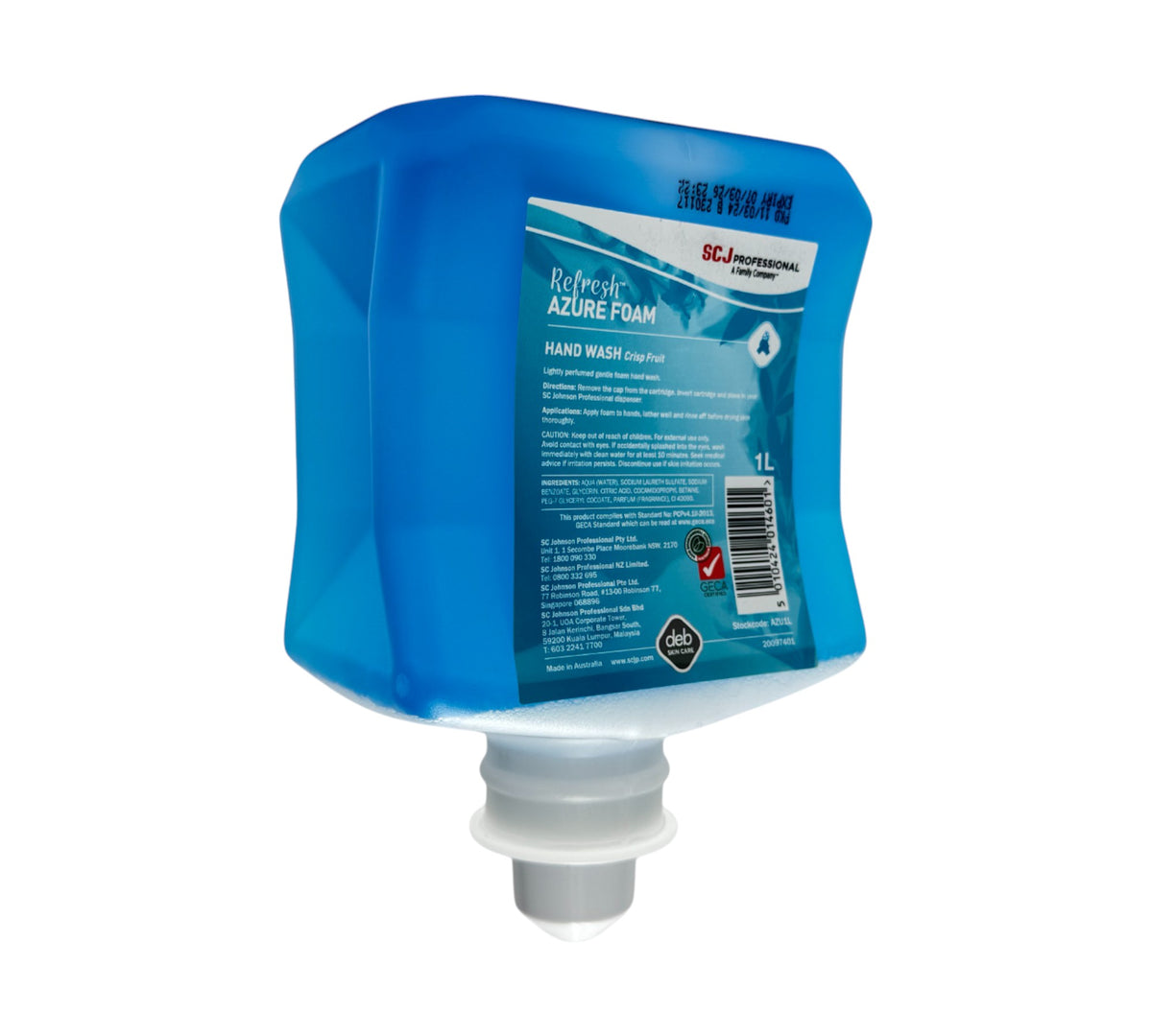 Deb Refresh Azure Foam Wash 1L (6/ctn)