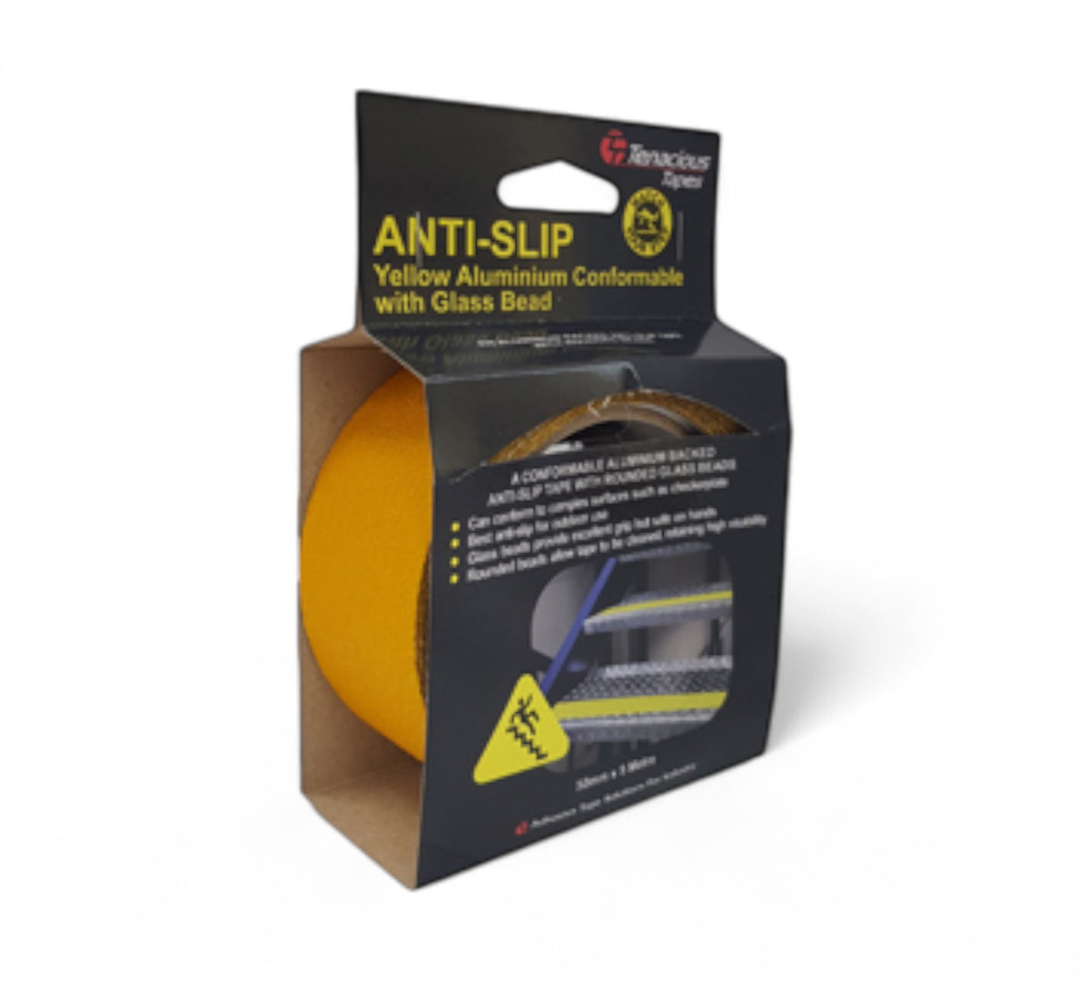 Anti slip conformable aluminium tape yellow