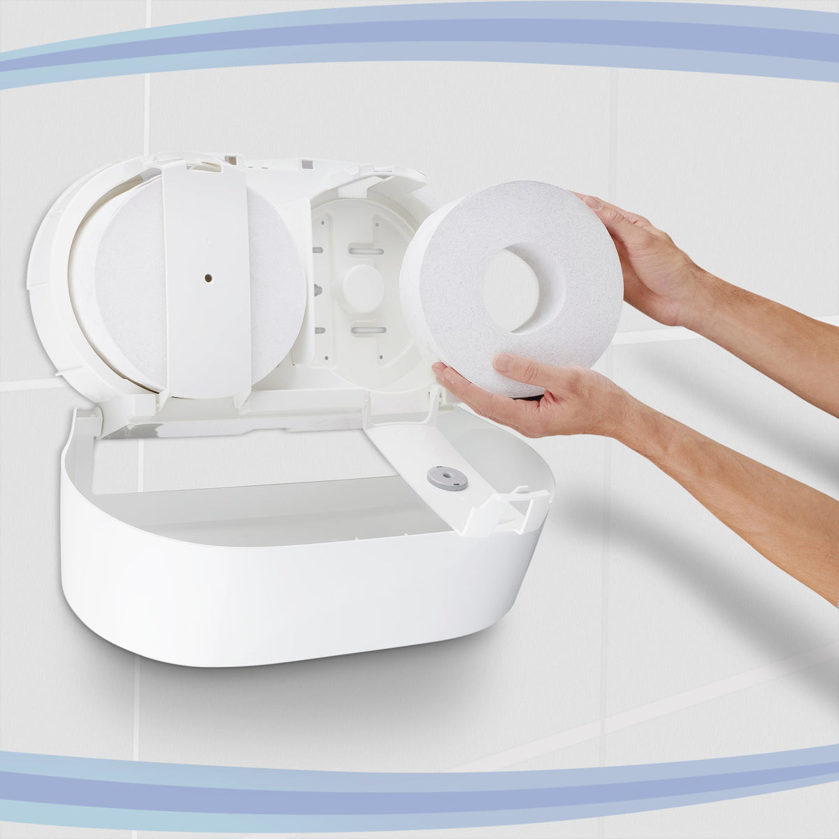 AQUARIUS Twin Roll centrepull Toilet Paper Dispenser (7186)