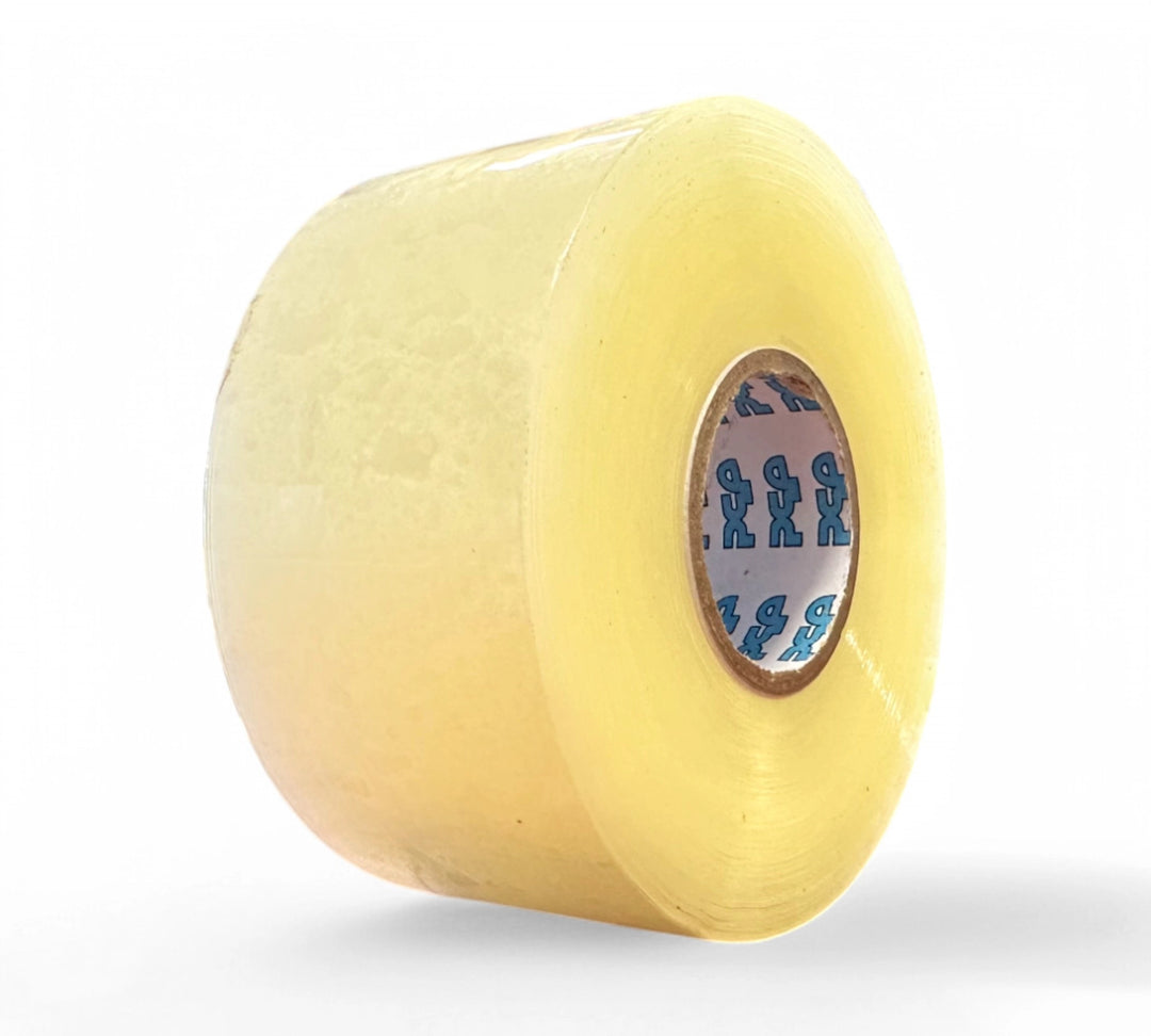 KingTape clear packaging tape 901L 48mm x 150m displayed as long-roll tape for high-volume carton sealing in warehouses