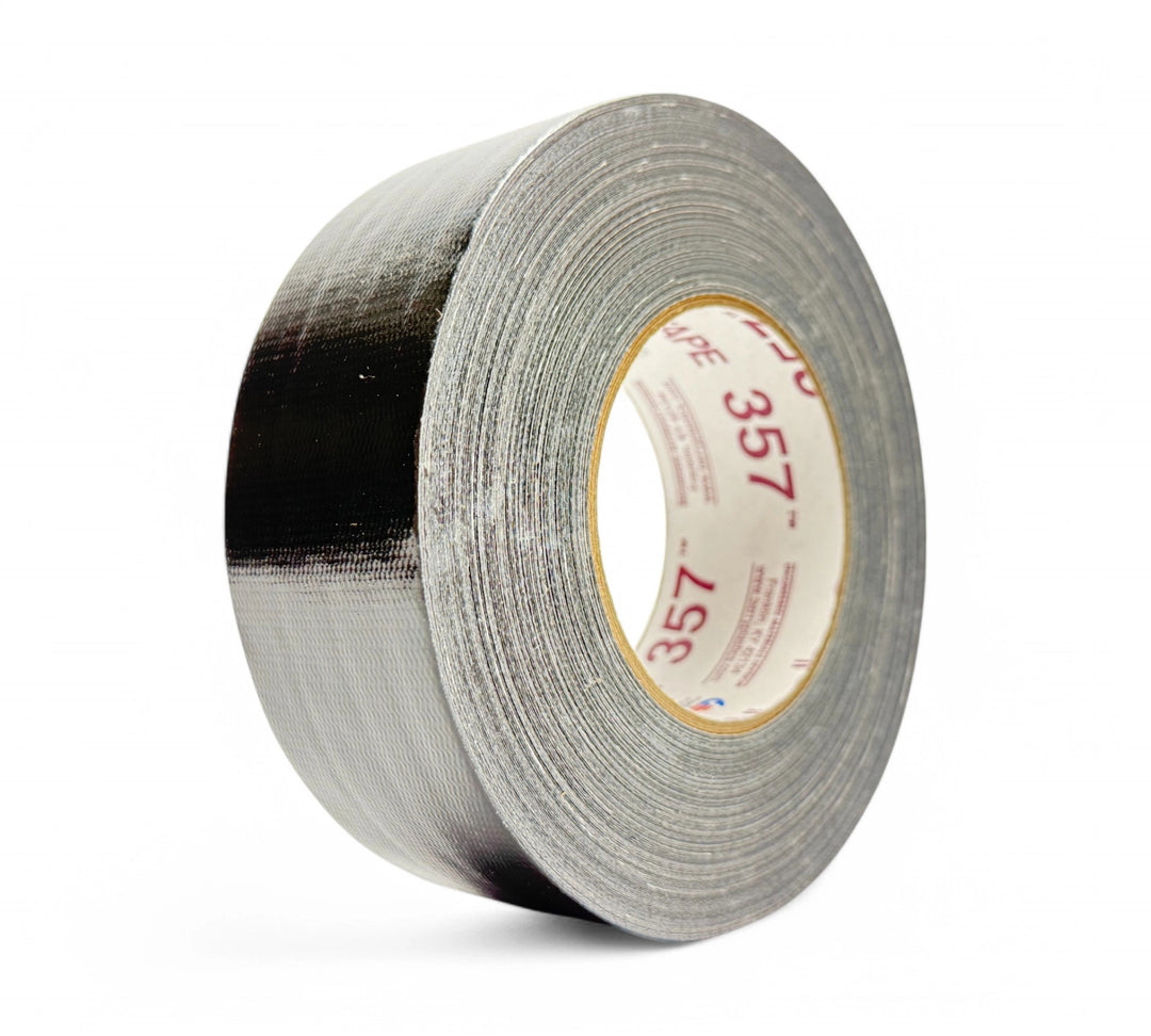 Black 48mm x 40m gaffer cloth tape displayed in rolls for secure stage rigging, entertainment, and cable management
