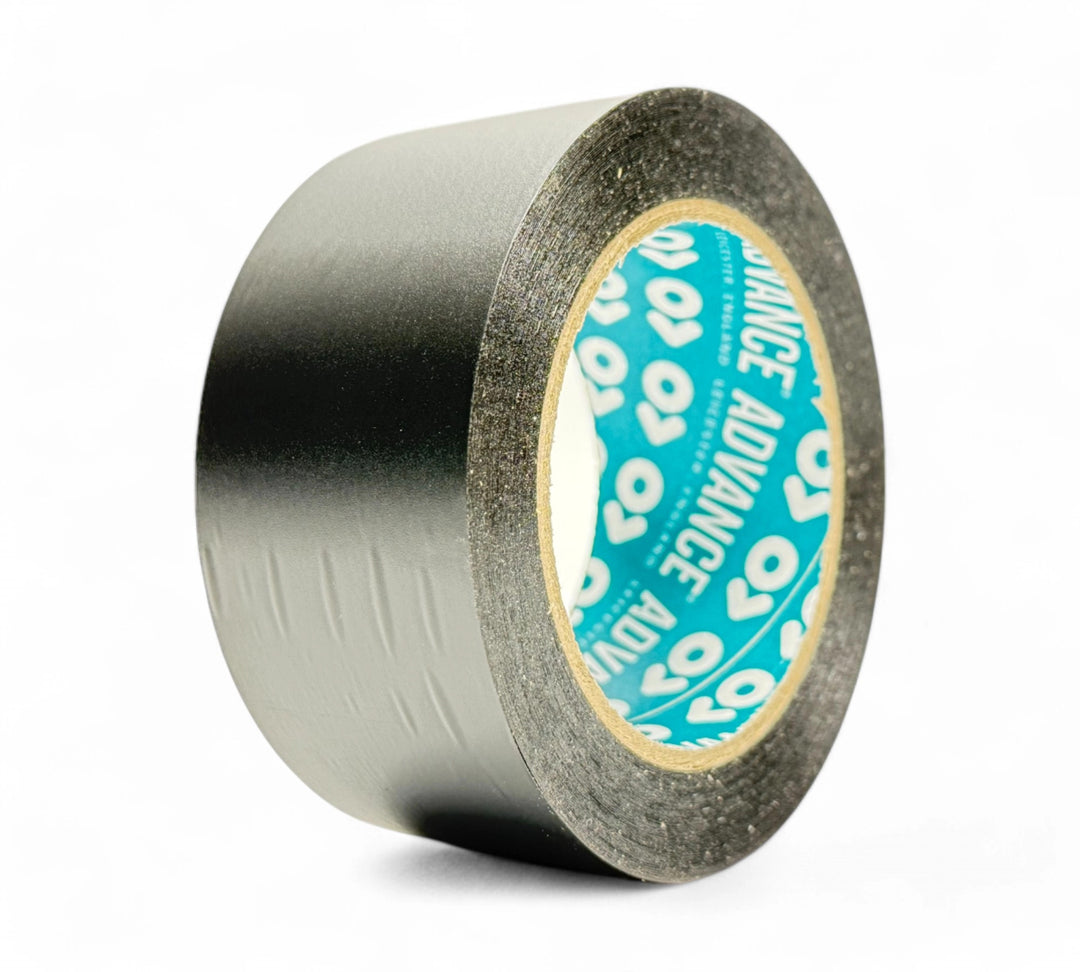AT8 black line marking tape 48mm x 33m displayed in roll for floor marking, safety zones and temporary traffic lanes