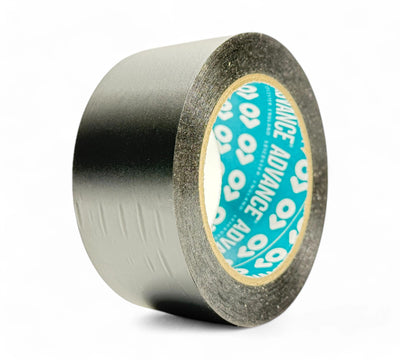 AT8 black line marking tape 48mm x 33m displayed in roll for floor marking, safety zones and temporary traffic lanes