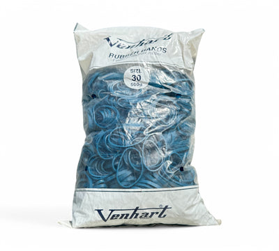 No 30 rubber bands blue 500g shown in bundle for document sorting mailroom or general binding use