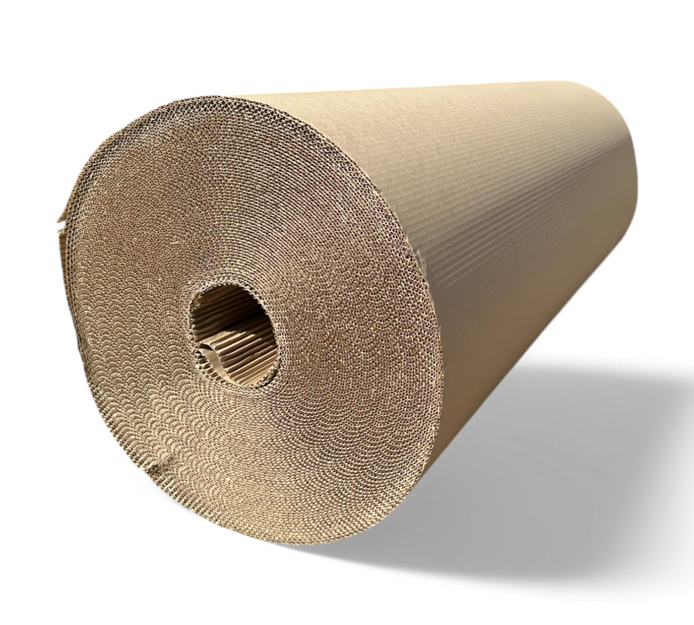 Corrugated cardboard 60m displayed for flexible corner protection or box lining