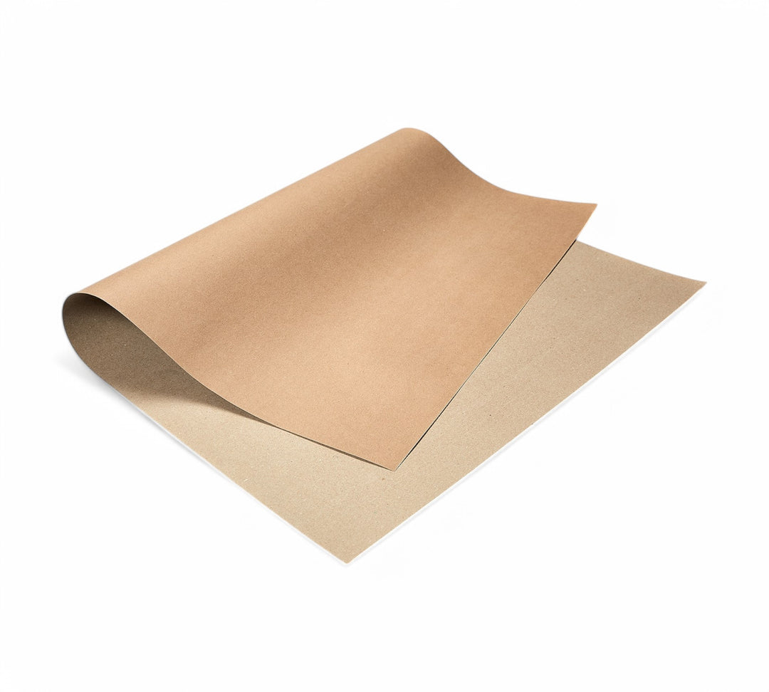 Grade 2 heavy duty brown pallet sheets 1010 x 1220mm shown stacked for general freight protection and load stability