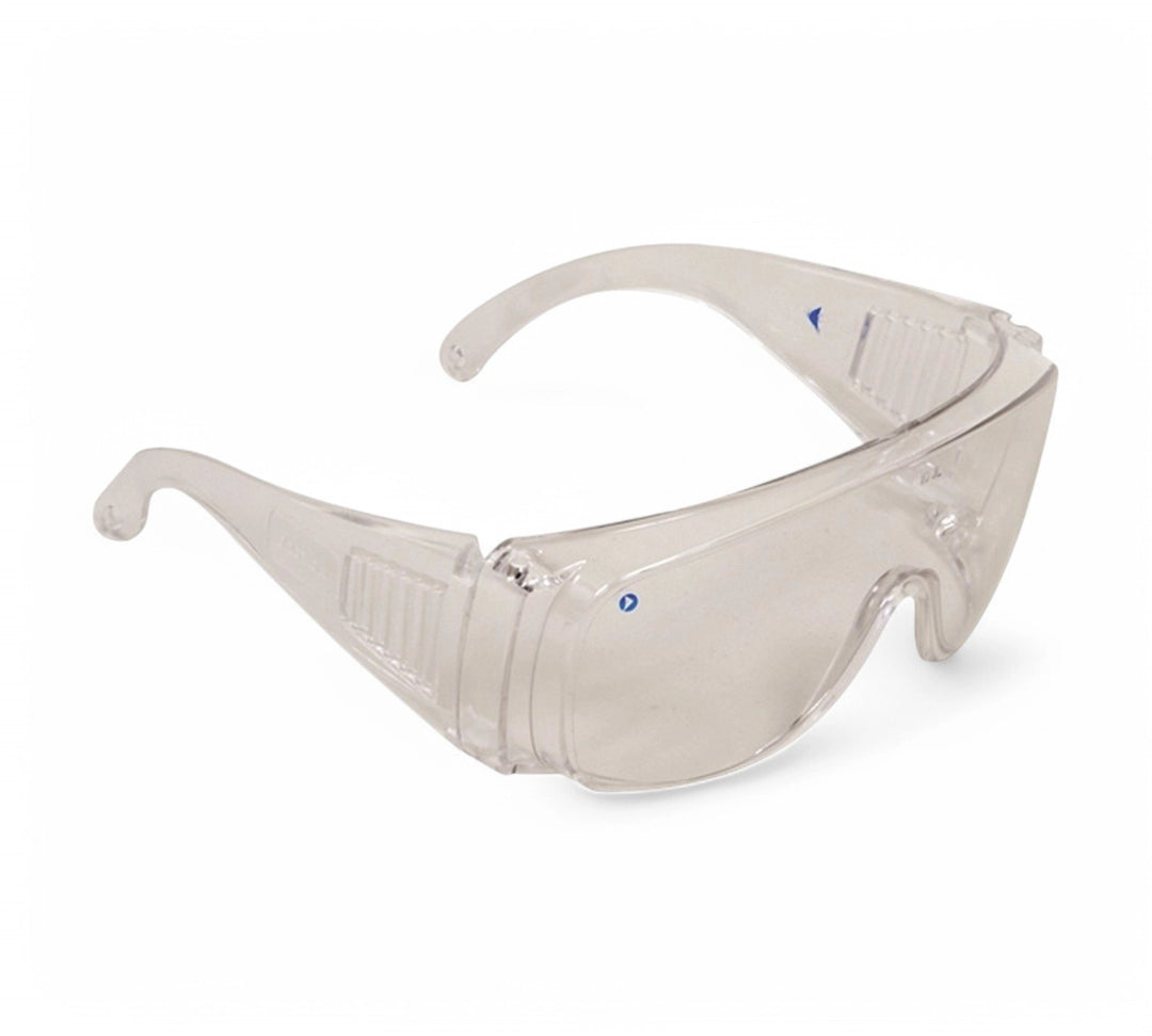 3000 clear overspec visitors glasses displayed stacked for temporary eye protection over prescription lenses