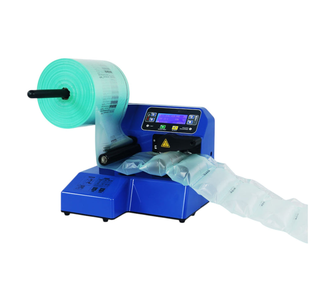 blue void fill dispenser for ecommerce companies to protect their goods in transit