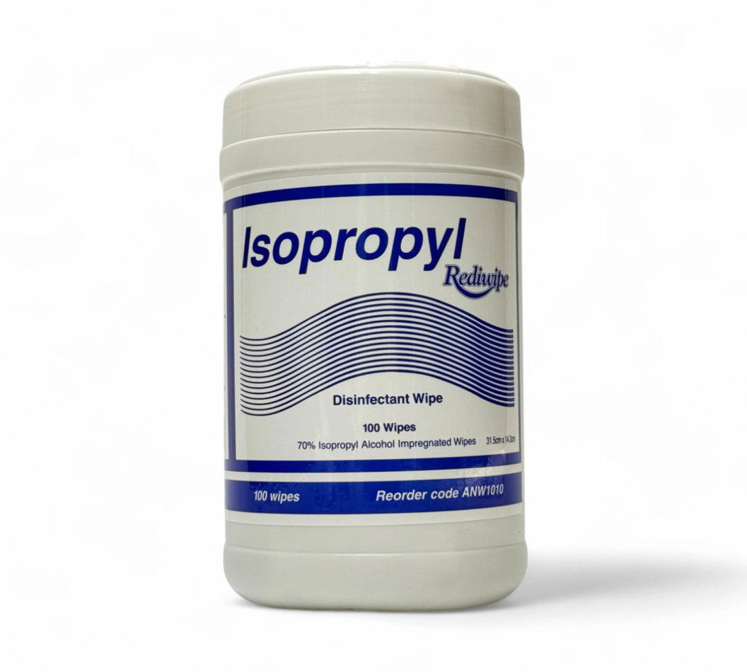 Rediwipes 14 x 42cm canister of 75 wipes shown for quick sanitising and multi-surface cleaning in commercial use