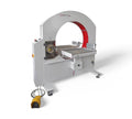 Evoring-S semi automatic horizontal wrapping machine with integrated foot pedal and roller conveyor for efficient manual load wrapping