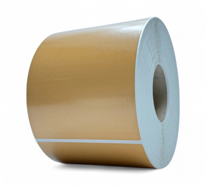Fawn 150 x 200mm thermal transfer labels with smooth matte finish ideal for subtle yet premium product labelling