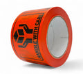 HANDLE WITH CARE' Ripper-Sticker 75mm x 100mm Black on Fluro Orange 500/roll (24/ctn)