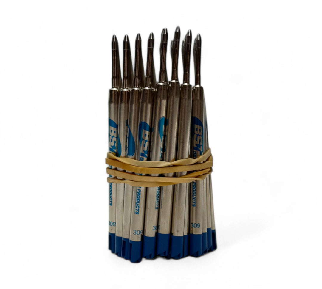 Ink refill for DETECTA pens blue shown stacked for use in food-grade and metal-detectable writing instruments