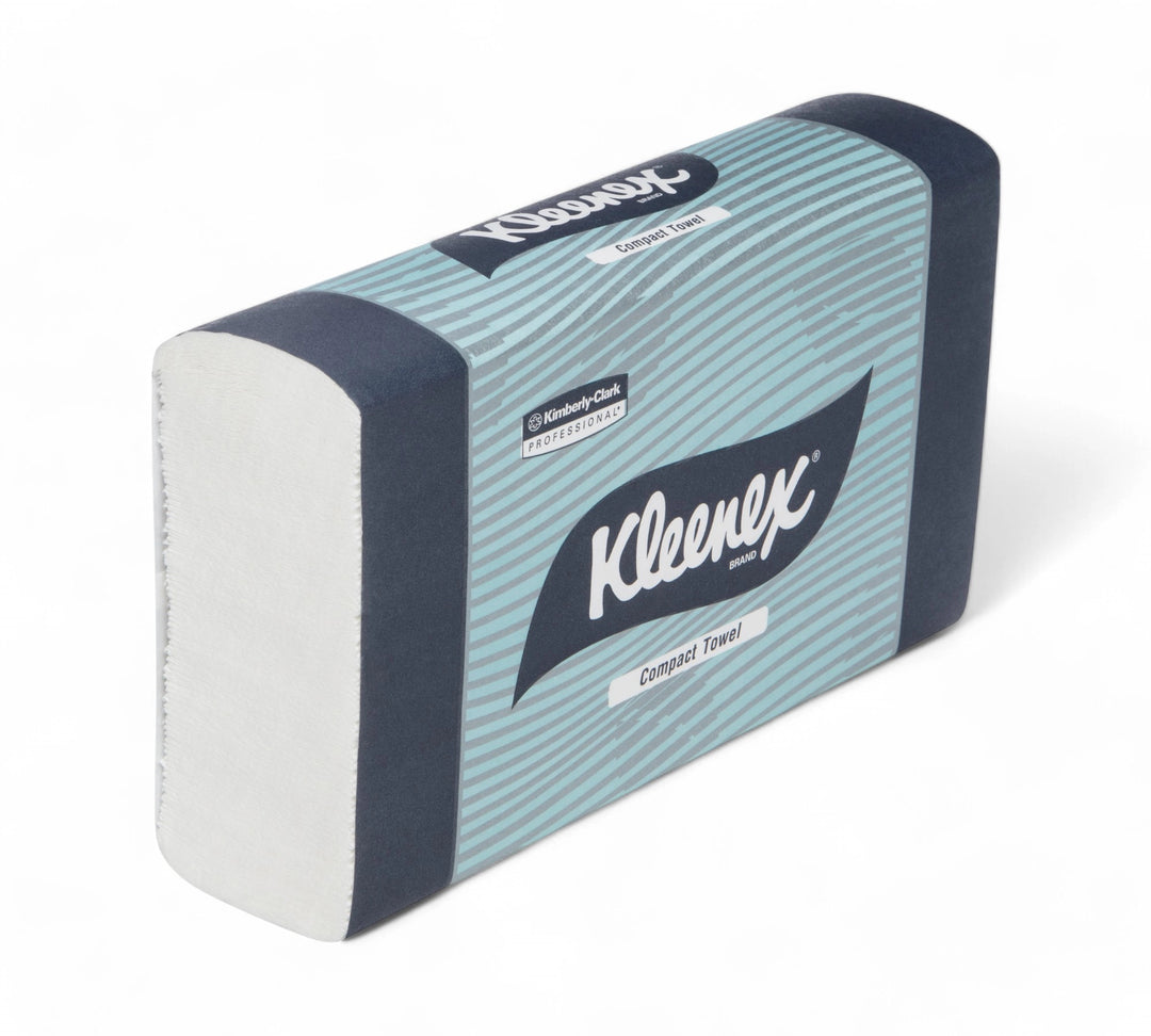 Kleenex 4440 compact towel pack displayed for hand drying in high-traffic commercial washrooms