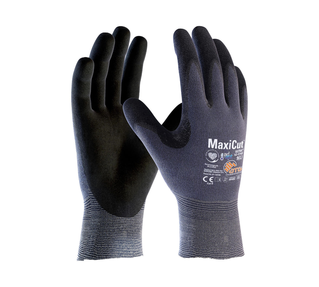 MaxiCut Ultra Cut 5 gloves 52-3745 displayed for high dexterity and cut resistance in safety-critical work