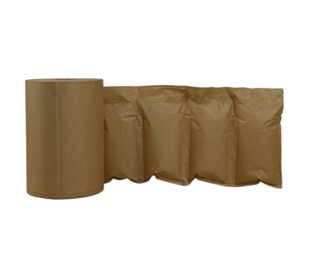Air paper pillows 150 x 200mm shown for eco-friendly void fill in sustainable packaging systems