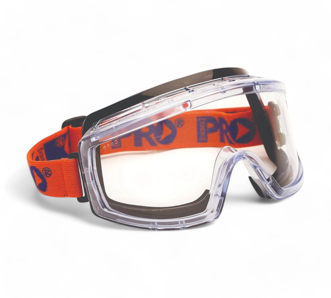 3700 foam bound goggles clear shown with wraparound seal and anti-fog lens for dust and splash protection