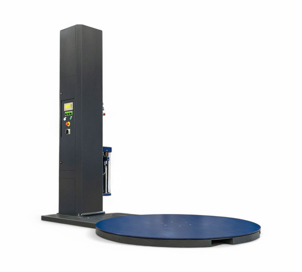 PSE 5000 vertical stretch wrapper with automated pallet wrapping and intuitive control panel for fast and secure load containment