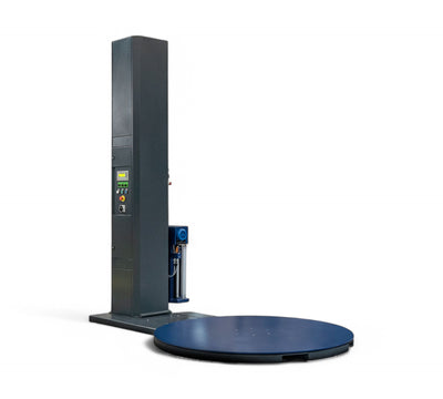 PSE 5100 vertical stretch wrapping machine with high-performance rotary turntable and precision film carriage for secure pallet stabilization