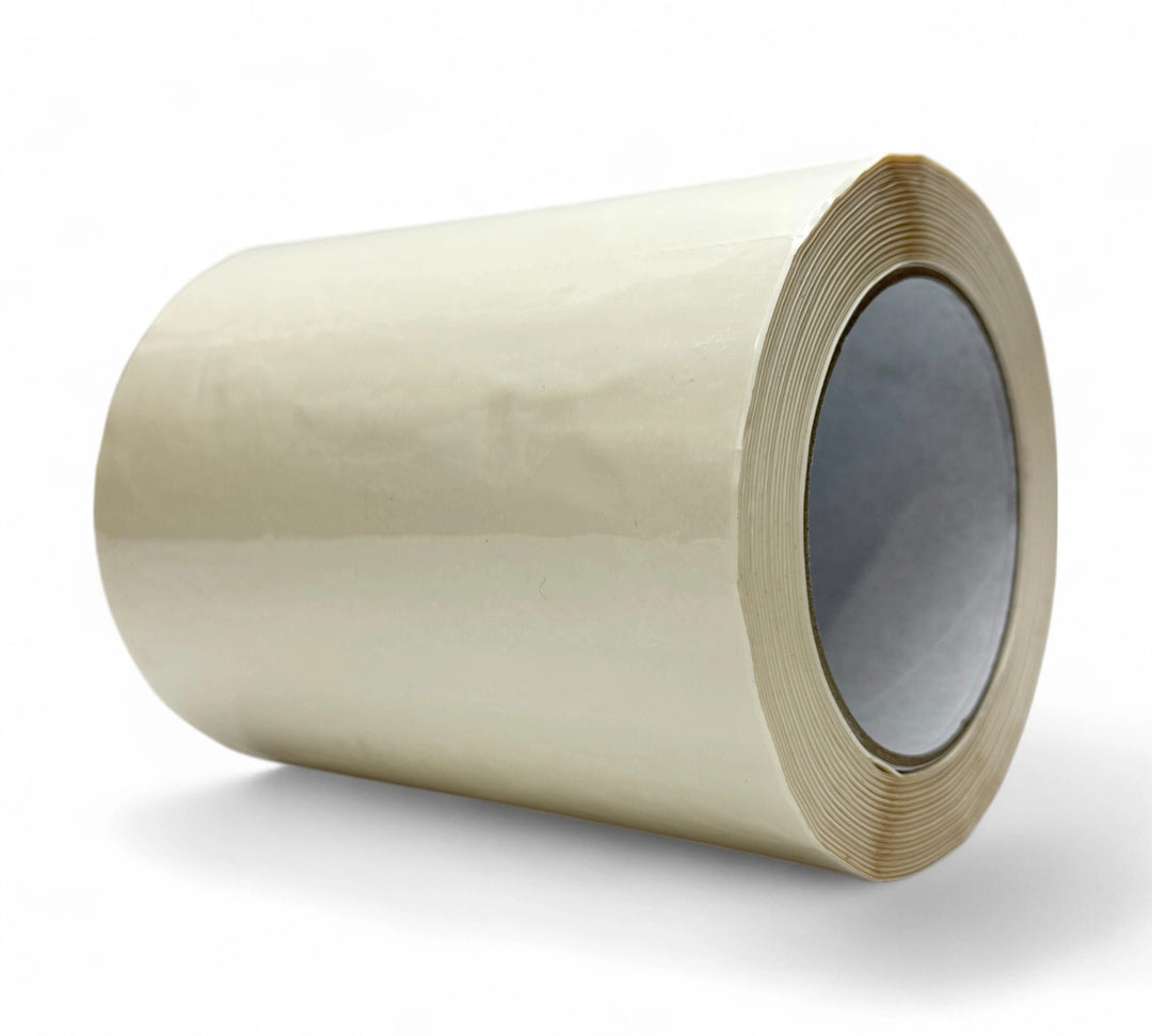 Rip A Sticker 144 x 200mm x 50m white displayed rolled for general freight or dispatch messaging