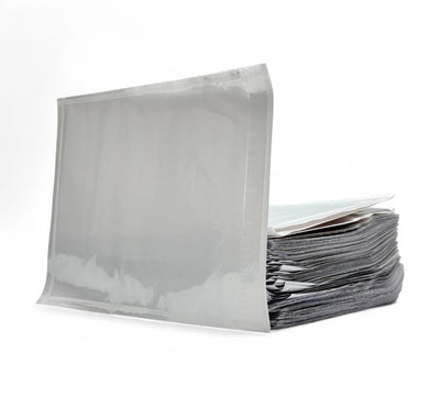 115 x 150mm plain white adhesive envelopes in rolls for document inclusion during packaging and shipping