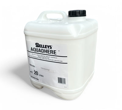 Selley's Aquadhere PVA glue 20L shown sealed for woodworking joinery or general bonding in trade applications