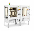Goldtape 65RL semi-automatic carton sealer with top and bottom flap folding system and infeed roller conveyor for industrial box sealing