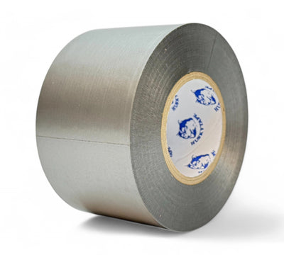 Silver 48mm x 30m duct tape rolls shown for heavy-duty repairs, sealing, and construction applications