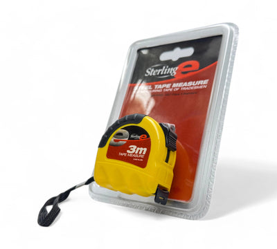 389 tape measure 3m x 12mm shown compact with belt clip for quick on-the-go measuring