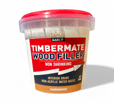 Timbermate wood filler hardwood 500gm displayed in tub for indoor repair and sanding on hardwood surfaces