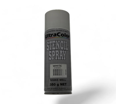 Dymark spray ink tan covers over 315g aerosol shown for masking marks or repainting outdated stencil jobs