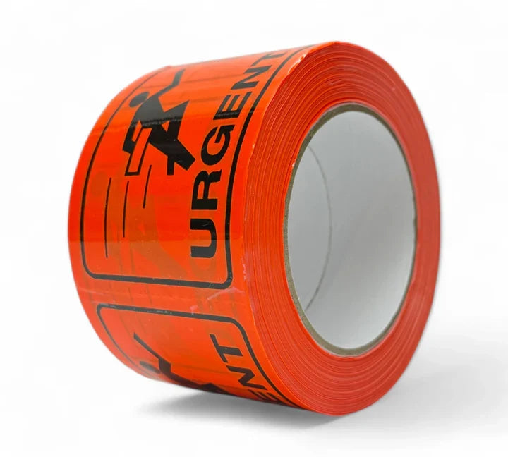 URGENT' Ripper-Sticker 72mm x 100mm 1 Colour Black on Fluro Orange (24 rolls/ctn)