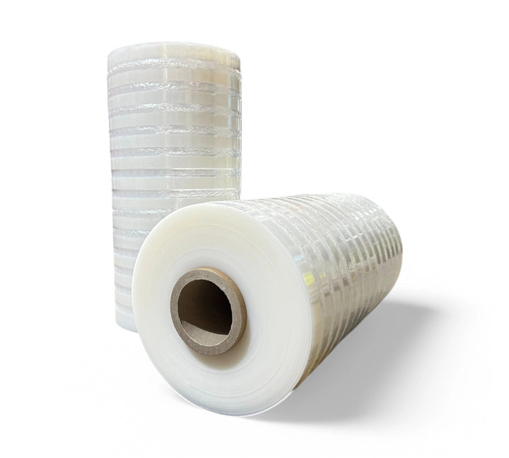 VS250 VENTfilm 500mm x 1200m machine film with airflow slots for wrapping fresh produce or bakery items