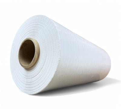 500mm x 1100m x 35um white machine stretch film for clean-looking pallet wrapping with UV and dust protection