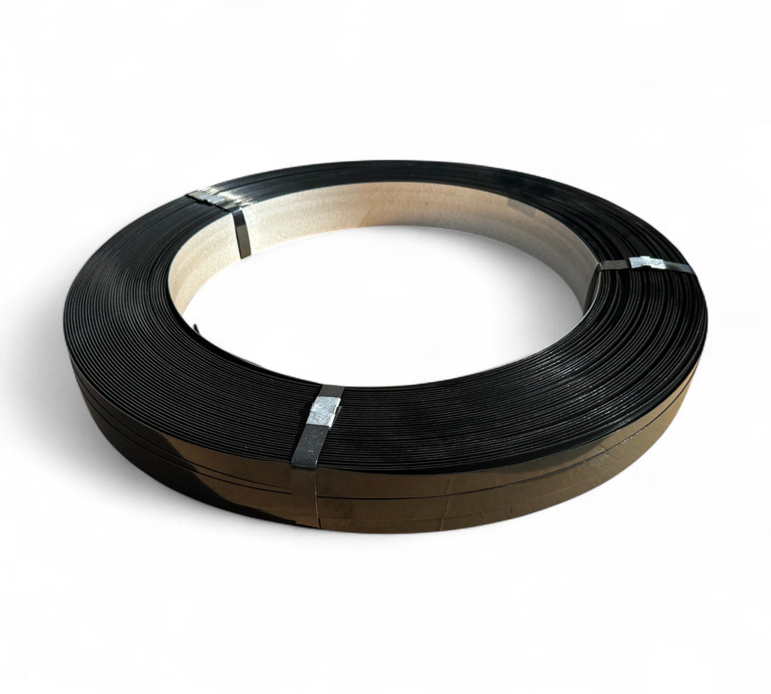 Wound rope steel strapping roll for heavy-duty pallet and load securing