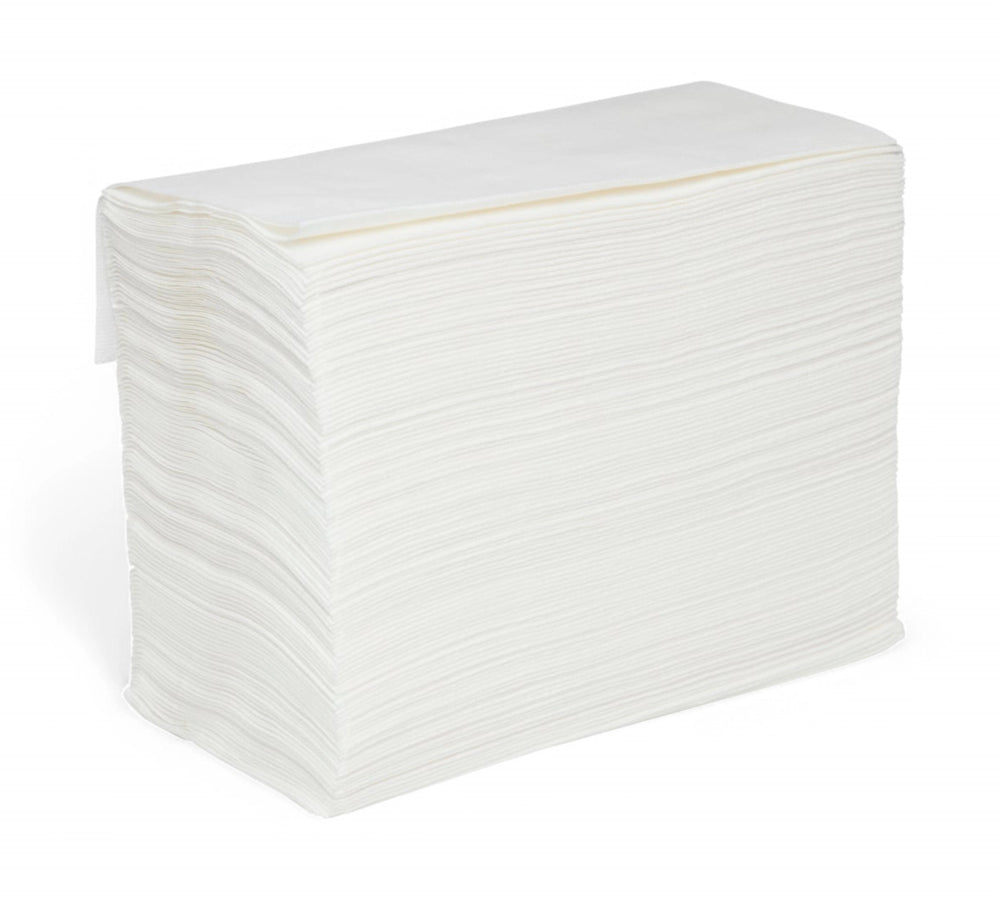 Wypall X60 pop-up poly wiper 94333 white displayed stacked for cleaning in food processing or medical environments