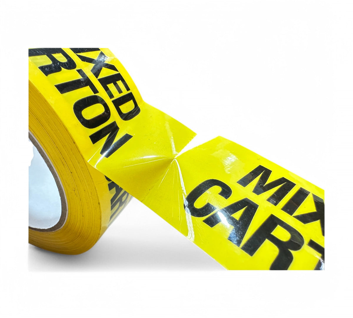 MIXED CARTON' Ripper-Sticker 48mm x 100mm 500/roll (36 rolls/ctn) Black on Yellow