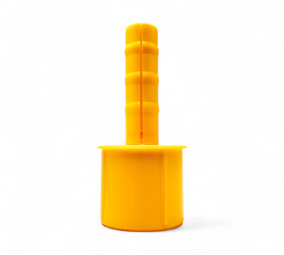 Yellow bundling film dispenser designed for 100mm and 125mm rolls, ideal for compact and controlled wrap application